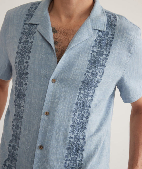 Embroidered Stretch Selvage Shirt