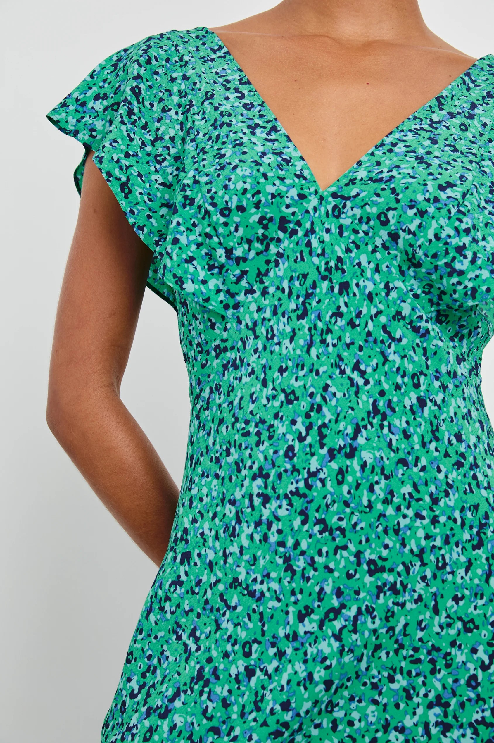Rails Women's Dina Flutter Sleeve Midi Dress - Green