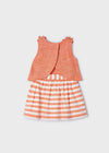 Orange Striped Skirt Set