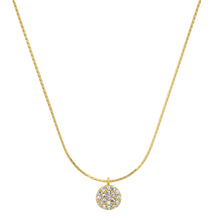  Gold Vermeil Chain with Pave CZ Disc