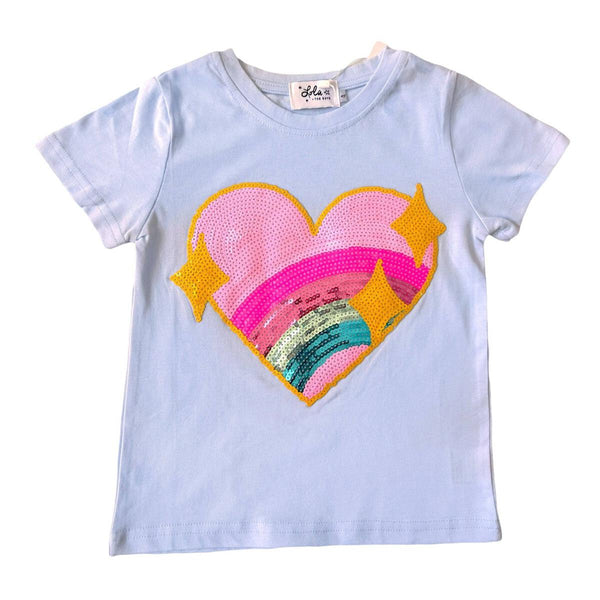 Rainbow Sparkle Heart T-Shirt