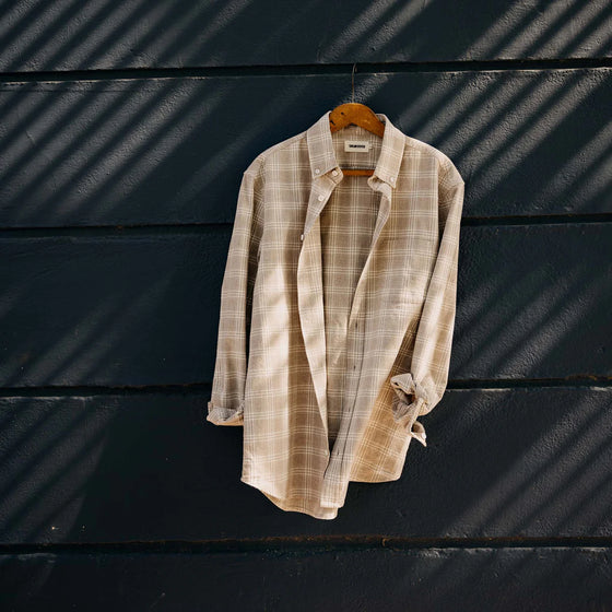 The Jack Shirt in Flax Heather Plaid