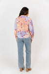 Floral Ruffle Collar Button Up Blouse