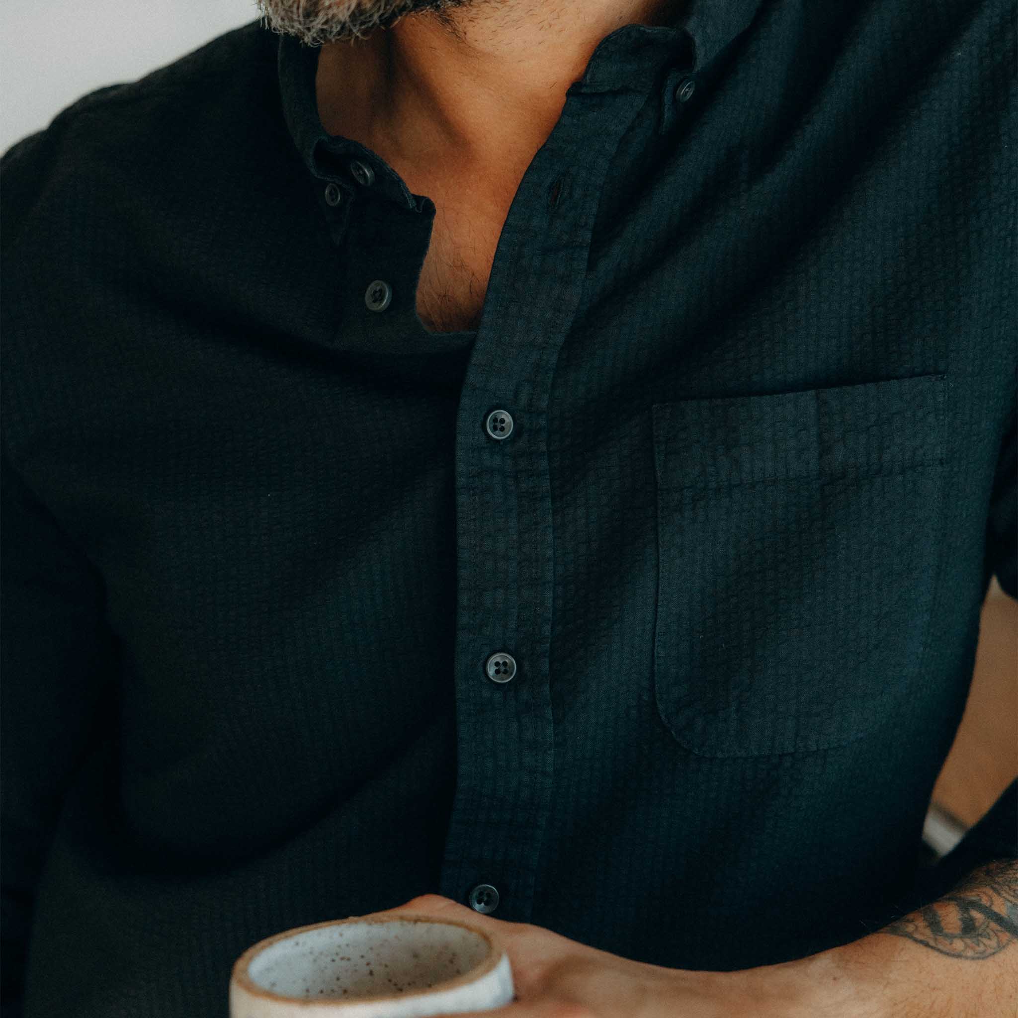 The Jack in Dark Navy Seersucker | DLM Supply
