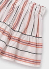 Brick Red Striped Skirt