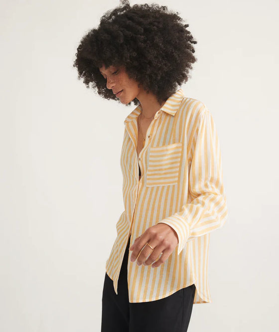 Relaxed Button Down Striped Shirt
