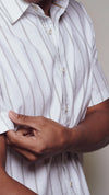 Bondi Multi Stripe Button Down Short Sleeve Shirt