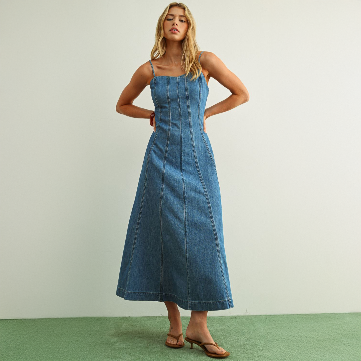 denim supply maxi dress Cotton and Rye Tiered Bandana Print Maxi Sundress, Denim Blue