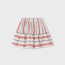  Brick Red Striped Skirt
