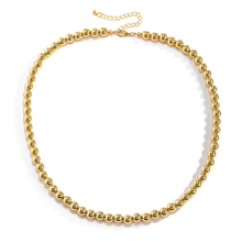  Gold Ball and Chain Necklace 8mm