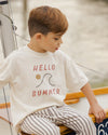 Relaxed Tee in Natural Hello Summer