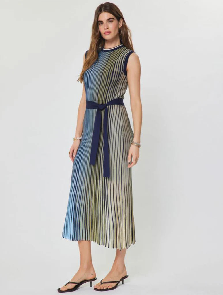 blue and green midi dress Green Blue Multi Midi Dress XS