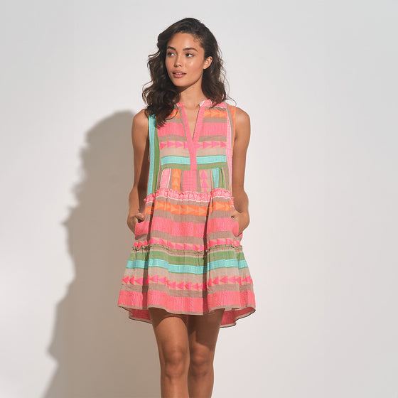 A Line Sleeveless Mini Dress