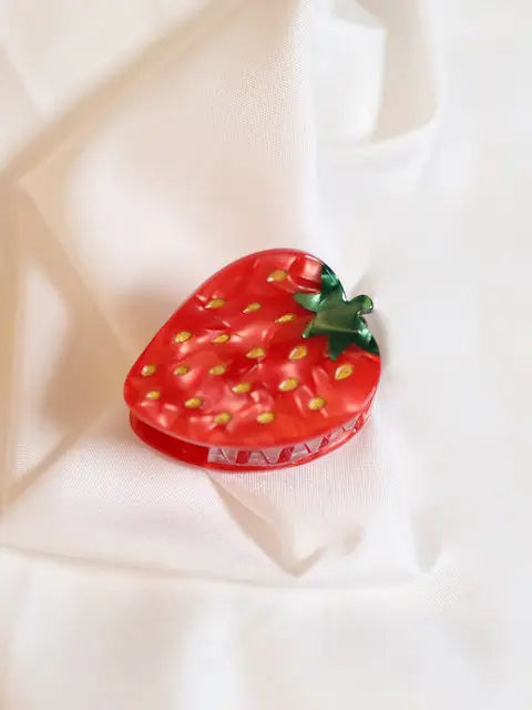 Hand Painted Fruit Hair Claw Clip