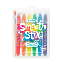  Smooth Stix Watercolor Gel Crayons - Set of 6 Colors