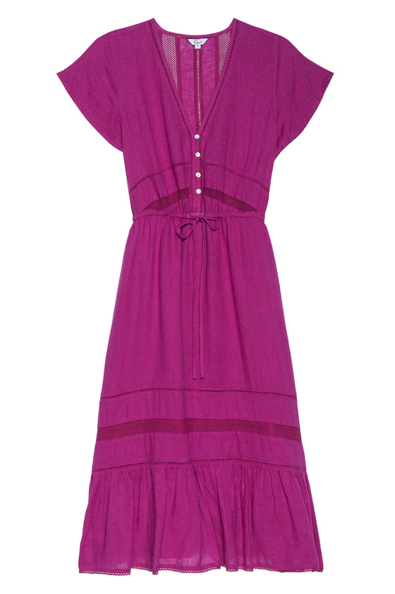 Kiki Woven Linen Blend Midi Dress