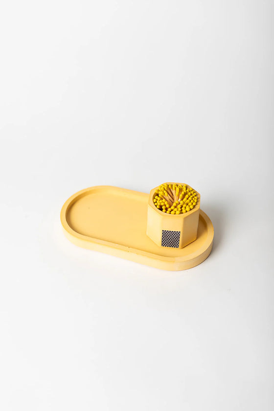The Pill Tray Set with Palo Santo Scent Accessory-Yellow