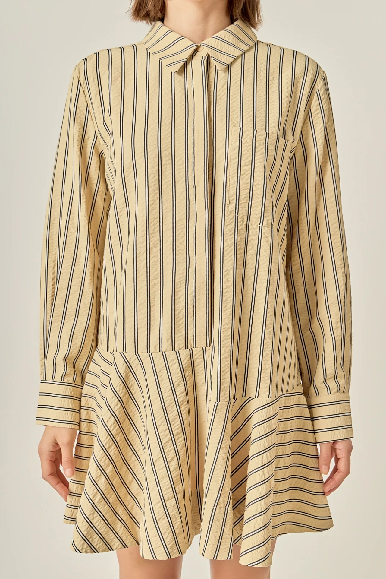 Flare Collar Shirt Dress | DLM Supply Flare Collar Shirt Dress | DLM Supply