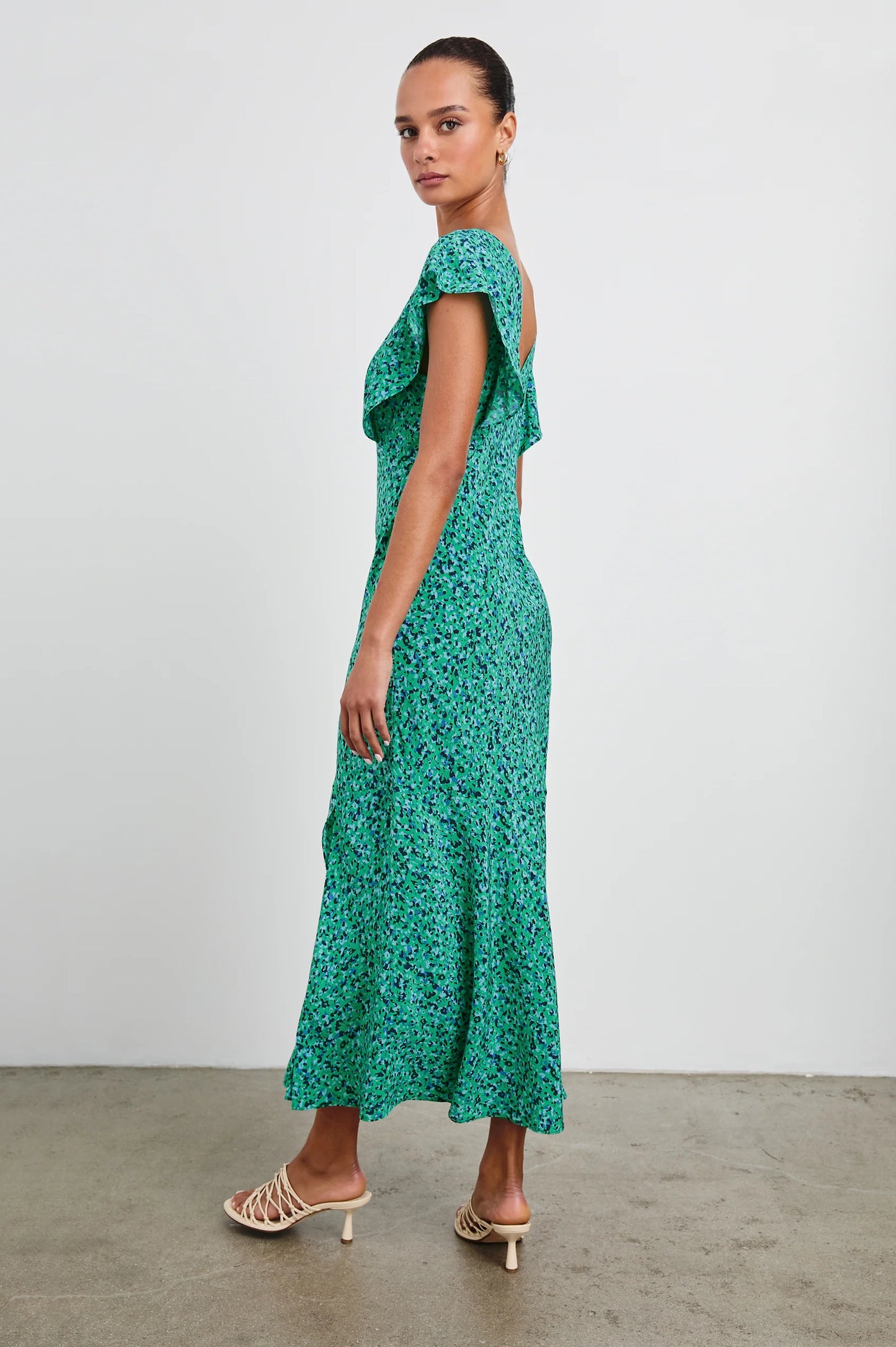 Rails Women's Dina Flutter Sleeve Midi Dress - Green - Casual Dresses Rails Women's Dina Flutter Sleeve Midi Dress - Green - Casual Dresses