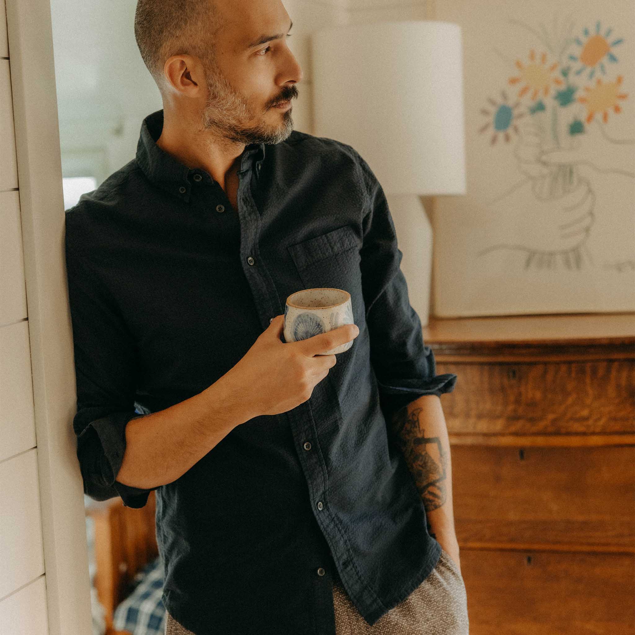 The Jack in Dark Navy Seersucker | DLM Supply