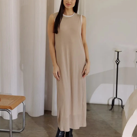 The Eunice Dress | Sleeveless Layered Jersey Knit Dress