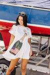 USA Popping Champagne Tee Dress