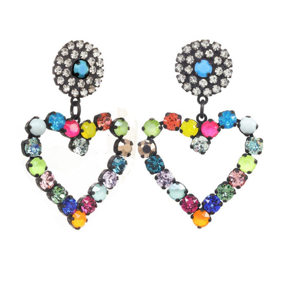 Max Pop Heart Earrings With Swarovski Crystals