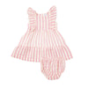 Picot Trim Edged Dress and Diaper Cover