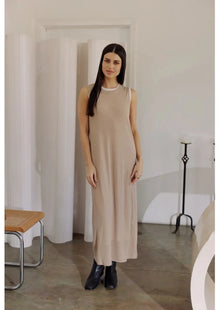  The Eunice Dress | Sleeveless Layered Jersey Knit Dress