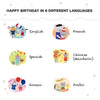 Happy Birthday in Six Languages