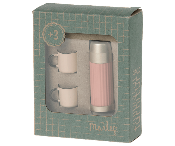 Thermos And Cups - Soft Coral