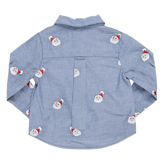 Boys Jack Shirt w Santa Embroidery