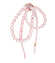  Pink Pearl Bow Thin Headband