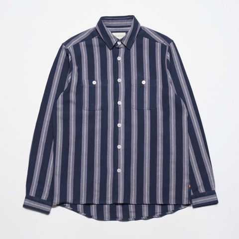Patch Pocket LS Striped Cotton Shirt