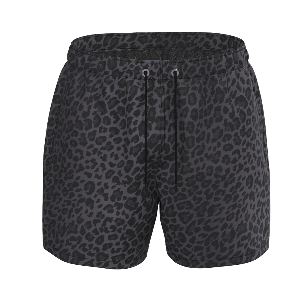 Leopard Black Active Short