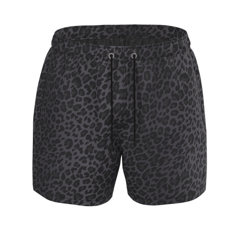 Leopard Black Active Short