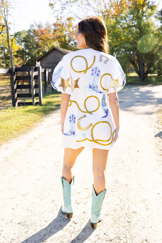 Cowgirl Icon Poof Sleeve Dress