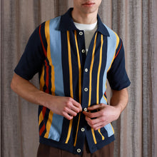  Velzy Short Sleeve Cardigan in Margate Stripe