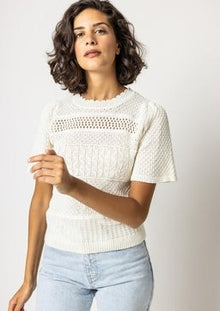  Puff Sleeve Pullover Sweater