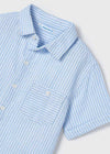 Powder Blue Short Sleeve Button Down Shirt