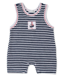  Striped Terry Sleeveless Play Romper