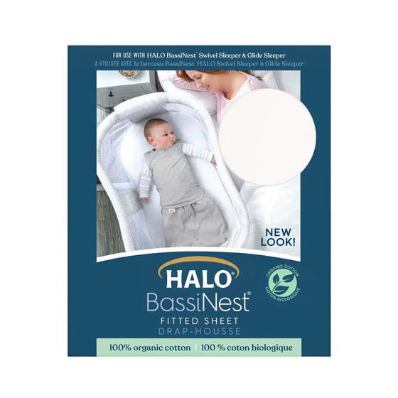 Halo 100% Cotton Sheet for BassiNest Bassinet