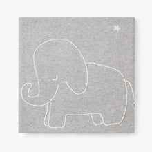  Grey Elephant Embroidered Blanket