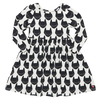Girls Organic Steph Dress - Black Cat
