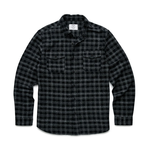 Mater Long Sleeve 2 Pocket Grid Plaid Flannel Shirt