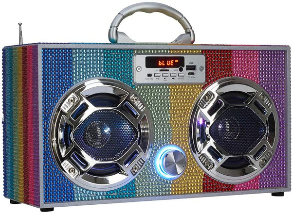 Bluetooth Boombox W/ Fm Radio Led Speakers