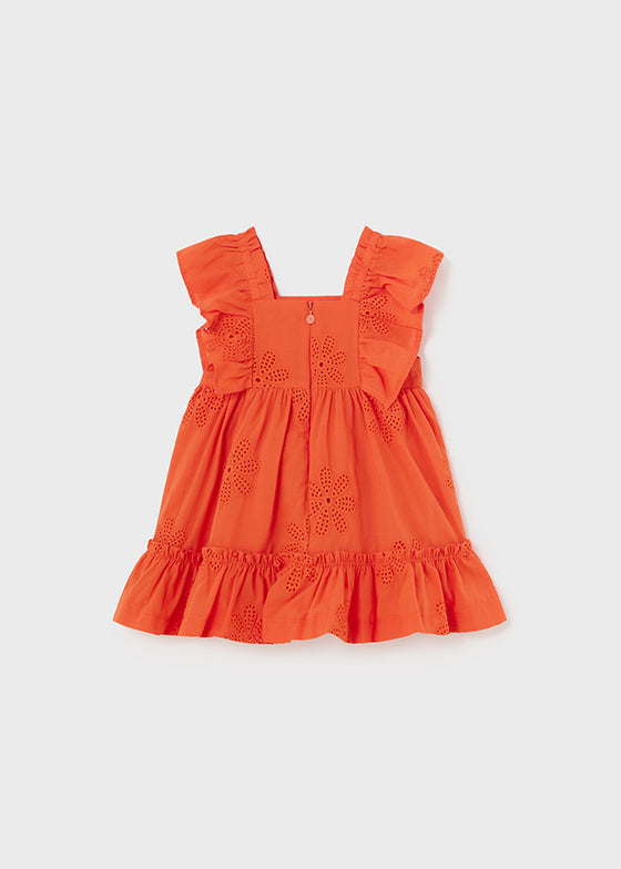 Tangerine Embroidered Dress