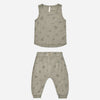 Tank & Slouch Pant Set in Sage Hawaii