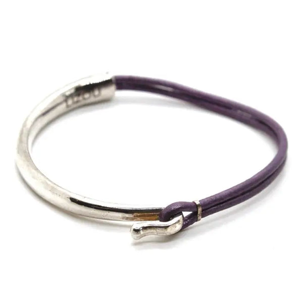 Leather and Silver Bracelet