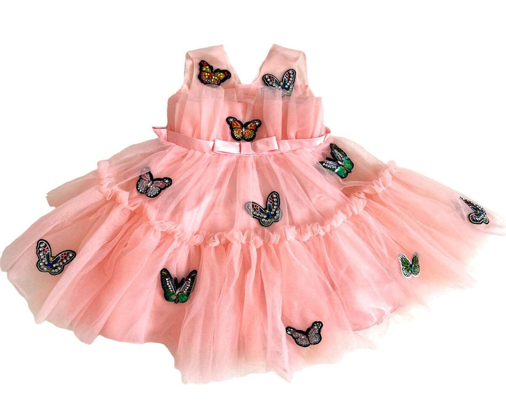 Butterfly Gem Tulle Dress